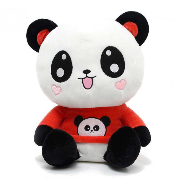 Cute Happy Panda wearing beautiful Red Baby Panda T-shirt